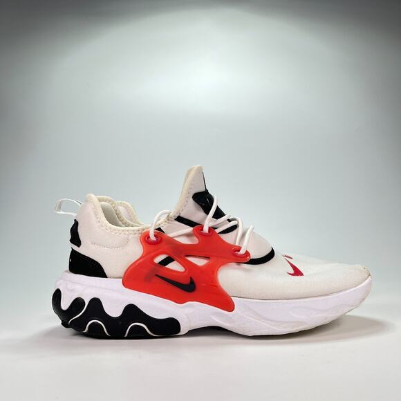 Nike React Presto White University Red Running Shoes CU4898-100 Men's Size 10 - Picture 1 of 10